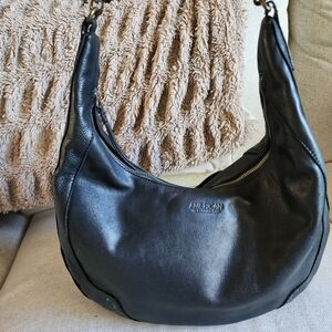 American Leather Co Black Shoulder Bag